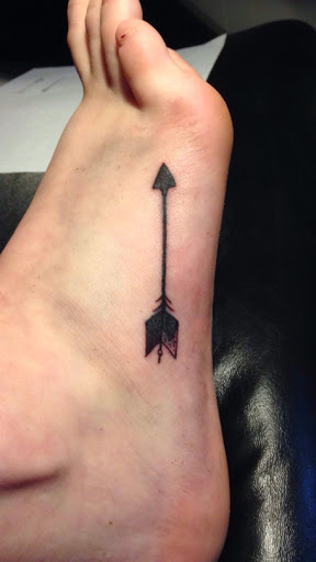 arrow tattoos foot