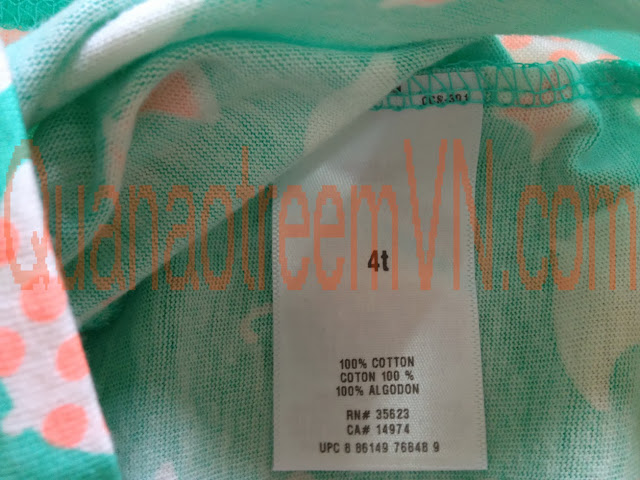 Đầm cotton Carter's bé gái size 4T, xuất xịn , made in vietnam.2