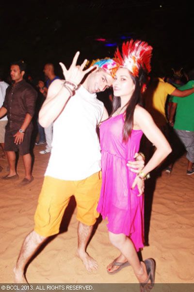 Ishant and Sonya at Sunburn Electronic Dance Music Festival at Candolim in Goa.