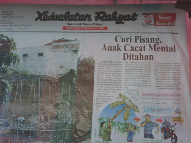 Maling Pisang jadi headline Kedaulatan Rakyat Maling Pisang jadi headline Kedaulatan Rakyat