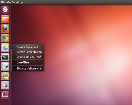 GWoffice su Ubuntu 12.04 - quicklist