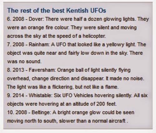 Kent Top 10 Ufo Sightings