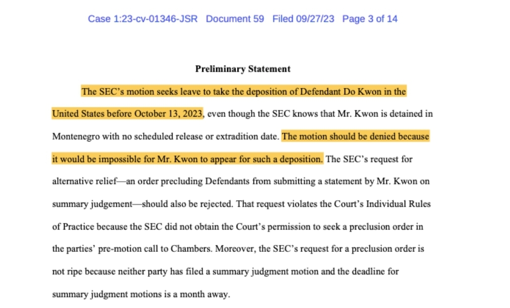 Terra (Luna) co-founder's lawyers say SEC's extradition request is not possible 11