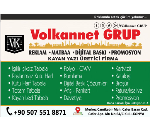 VolkannetGrup+ Reklam Matbaa Tabela Tanıtım Organizasyon Promosyon Davetiye logo