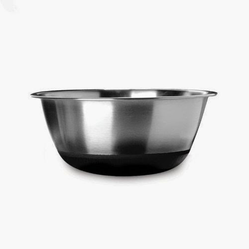  Amco Stainless Steel Mixing Bowl with Non-Skid Silicone Bottom, 6-1/2-Quart