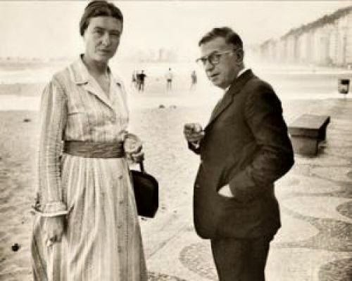 Jean-Paul Sartre And Simone De Beauvoir In Brasil In 1960