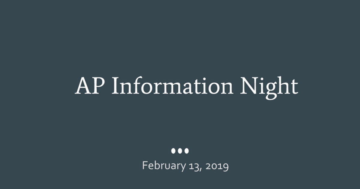 AP Night 2019