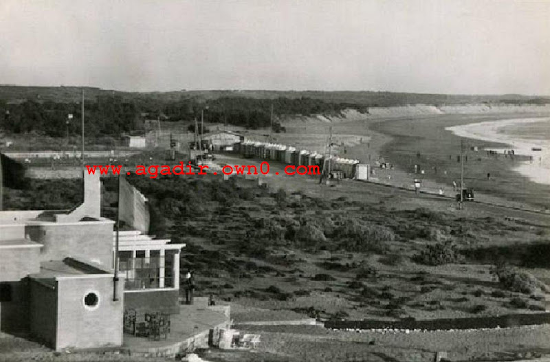 شاطئ اكادير قبل وبعد الزلزال سنة 1960 Fu