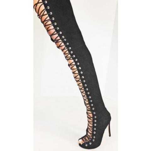 Get It For Less - Tony Bianco Ariette Thigh High Laced-up Boots -  hionfashion