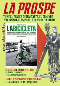 Cine 'La bicicleta' domingo 2 de marzo en la Prospe