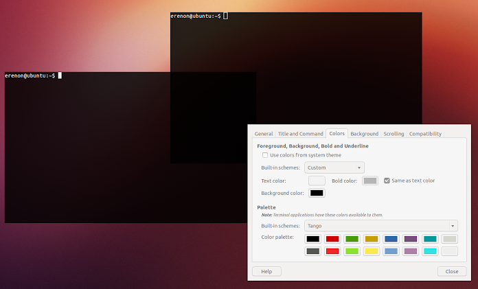 transparent gnome-terminal without borders and settings window transparent gnome-terminal without borders and settings window