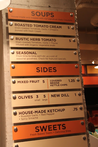 The sides and sweets menu at Cheesewerks.