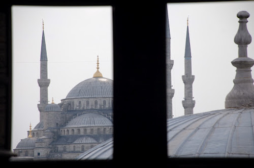 Blue mosque as seen from Hagia Sophia (both are amazing and enormous) 
