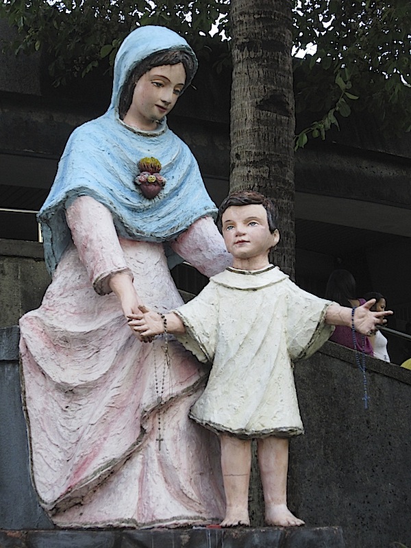 'statue of Mary and the child Jesus