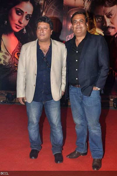 Director Tigmanshu Dhulia (L) seen during the first look unveiling of the movie 'Saheb Biwi Aur Gangster Returns', held at JW Marriott in Mumbai on January 31, 2013. (Pic: Viral Bhayani)