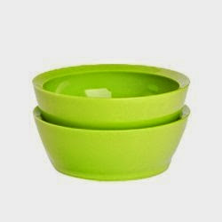 Calibowl Santa Barbara Stack Stack Bowls, Green, Set of 2