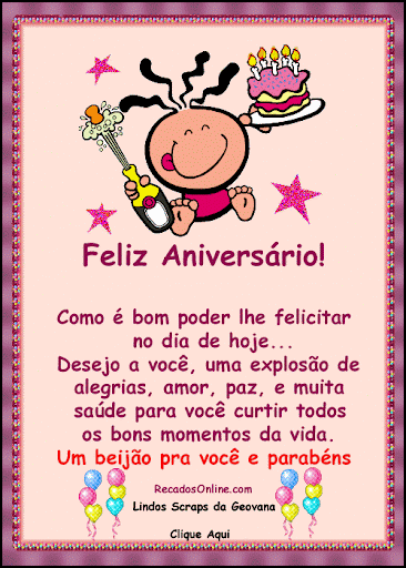recados de feliz aniversário para orkut