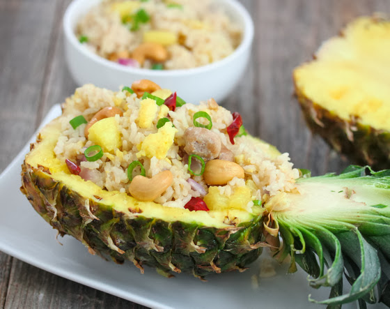 close-up photo of Thai Pineapple Fried Rice
