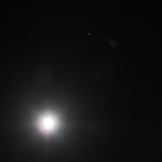 Moon below with Mars up above