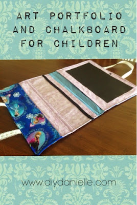 How to make an art portfolio and chalkboard for children. These make great gifts!