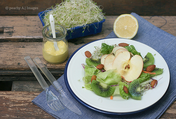 Almond Kiwi Alfalfa Salad