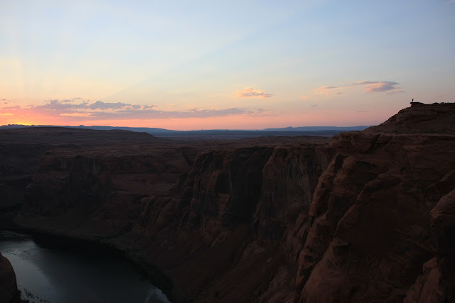 Coucher de soleil sur le Horseshoe Bend
