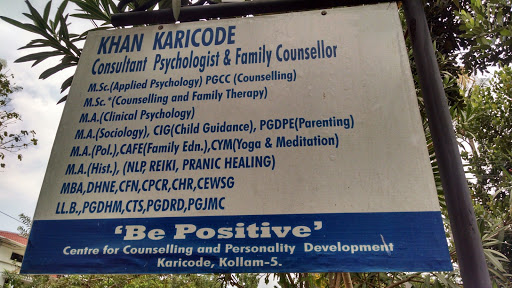 Khan Karicode, 17 Vikas Nagar, Karicode, Kollam, Kerala 691005, India, Psychologist, state KL