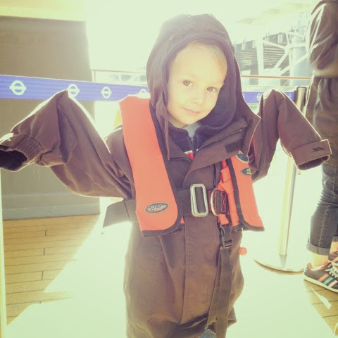Blake Clement ready for the RIB boat at the Fireman Sam Ocean Rescue event