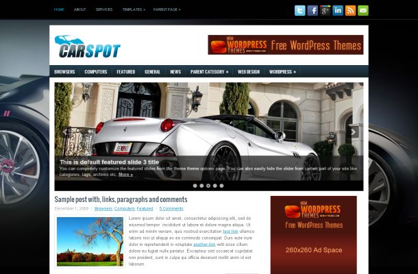 Cars News Magazine WordPress Theme Template Cars News Magazine WordPress Theme Template