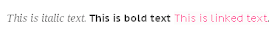 Bold & Italic Settings for Fonts and Text