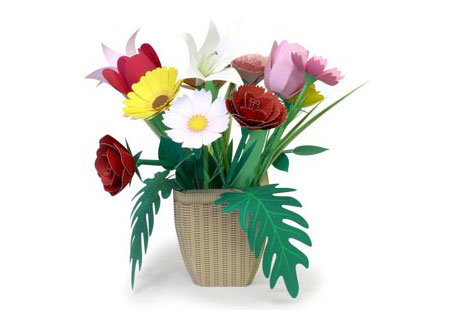 Kirin Flower Bouquet Papercraft