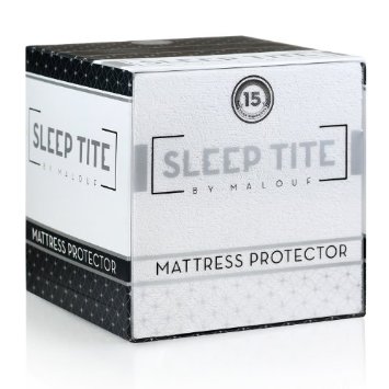  SLEEP TITE by Malouf Mattress Protector - 100% Waterproof-Eliminates Dust Mites -15 Year Warranty
