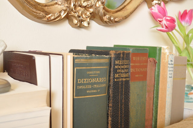 Vintage books for display