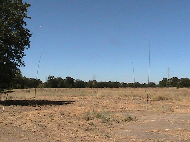 A 40 meter full wave horizontal loop antenna raised with
          20 foot Jackite telescoping fiberglass poles