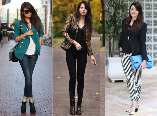 Looks com blazer!