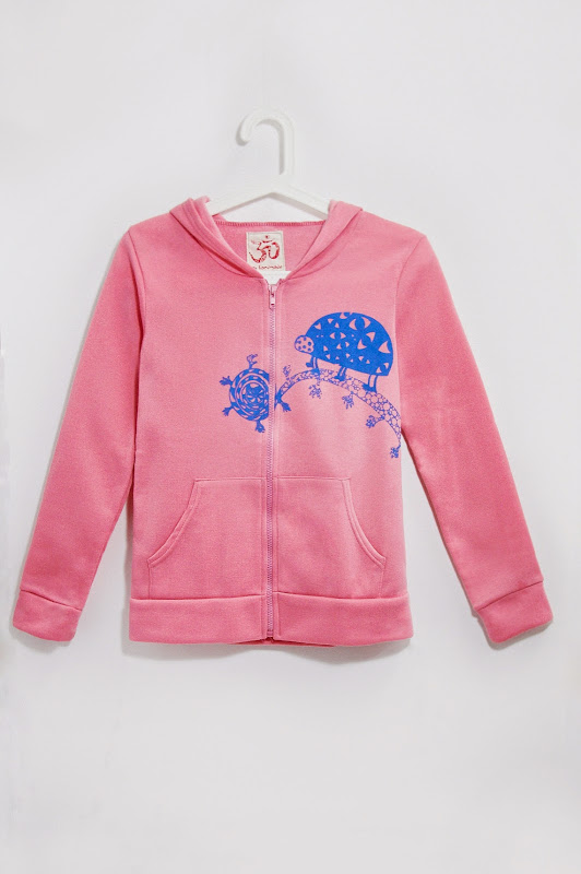 Hooded Jacket bristles feel - Nepal Ladybug (Pink) - Women's Casual & Functional Jackets - Cotton & Hemp Pink