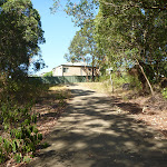 Zig Zag trail with houses in the distance (403321)