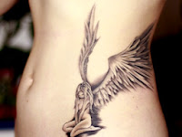 Angel Tattoo Designs For Girls On Neck