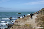 Along the trail leading to rocky beaches at Rockaway Point