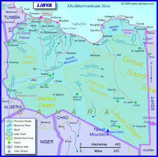 Virtually unknown in the West: Libyas water resources  Libya map 5