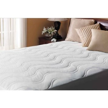  Sunbeam California King Quilted Cotton Top Heated Electric Warming Mattress Pad, 250 Thread Count