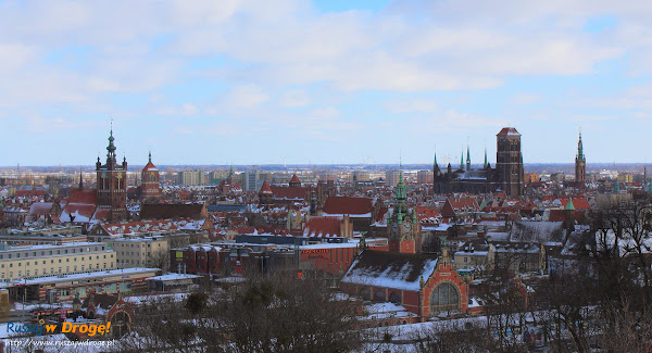 widok z Góry Gradowej na Gdańsk