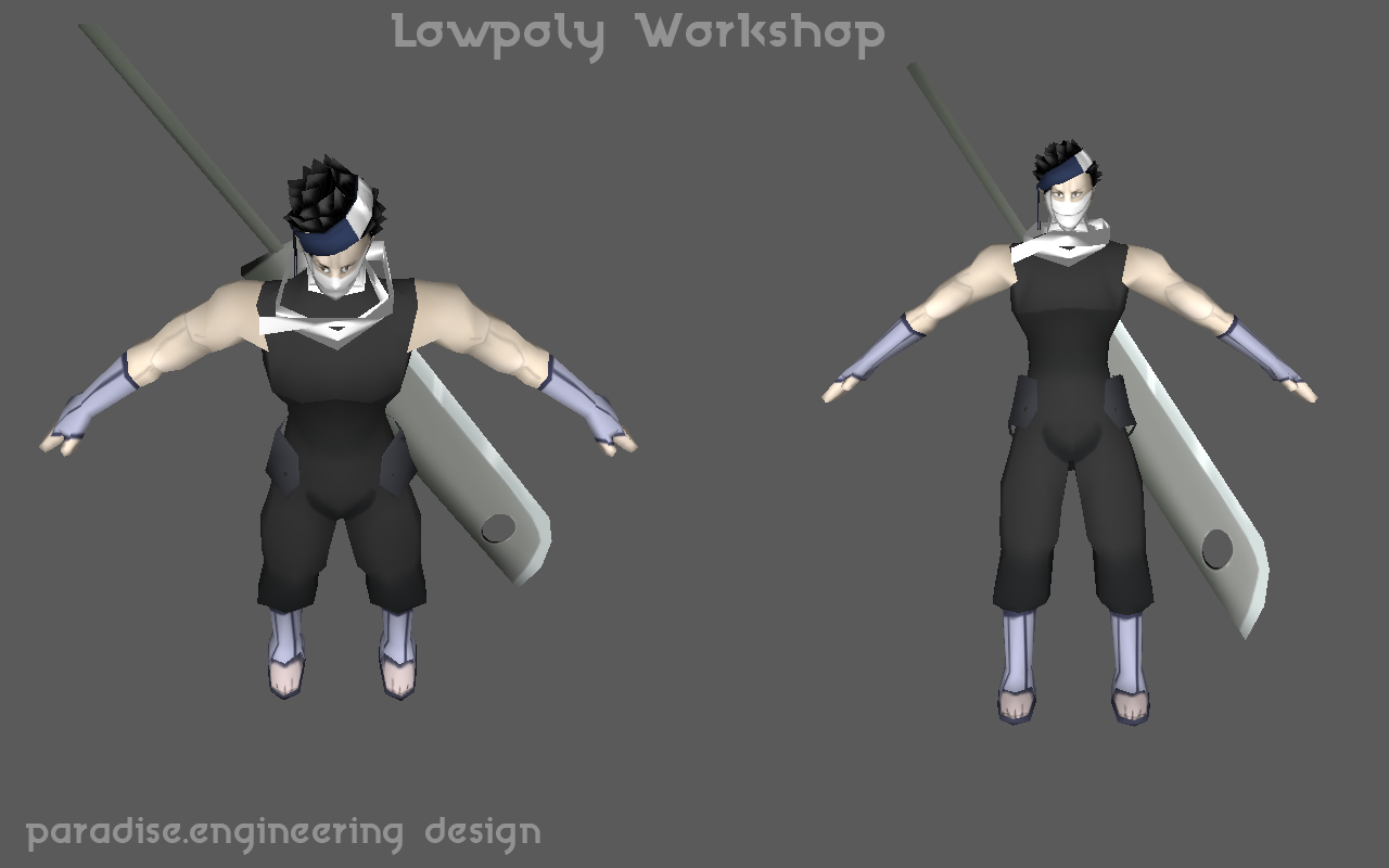 Lowpoly Workshop Released Models Zabuza1
