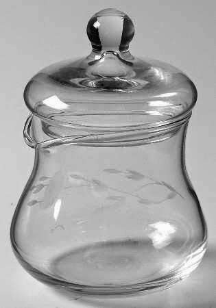  Princess House Crystal Heritage Condiment Jar  &  Lid