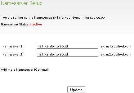 Cara Setting Nameserver Domain Gratis CU.CC