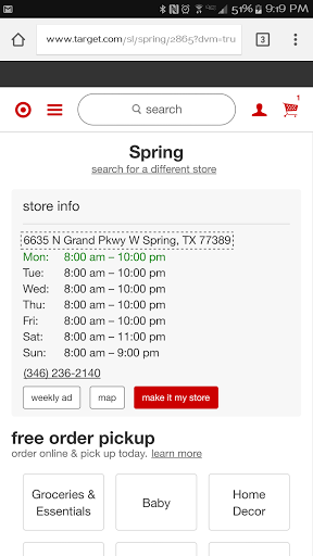 Department Store «Target», reviews and photos, 6635 N Grand Pkwy W, Spring, TX 77389, USA
