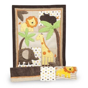  Carter's 4 Piece Crib Bedding Set, Sunny Safari