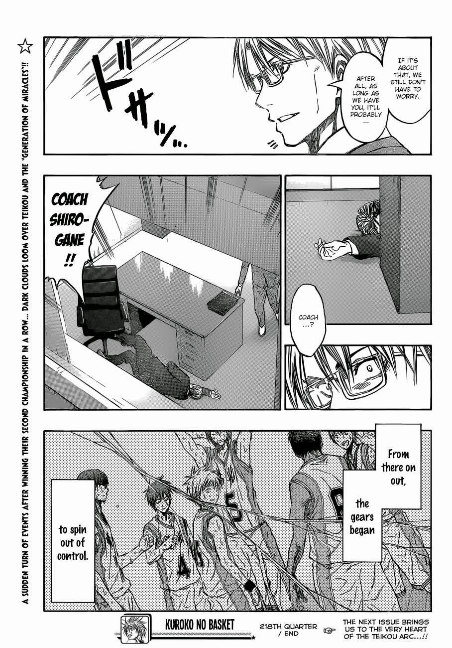 Kuroko no Basket Manga Chapter 218 - Image 19