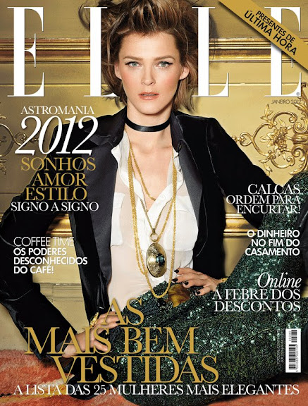 Carmen Kass portada de Elle Portugal (enero 2012)