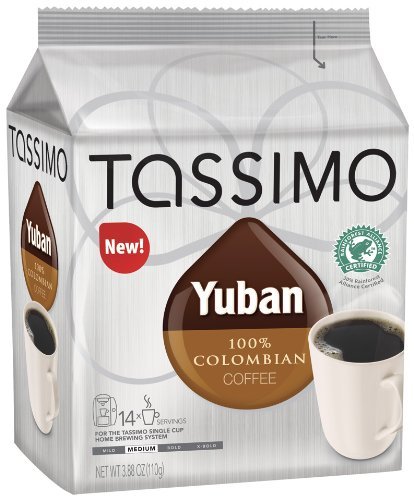 Tassimo Yuban 100% Colombian Coffee, 14-Count T-Discs